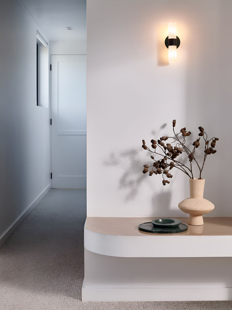 Beacon Lighting Luella 2-Light Alabaster Wall Sconce Modern LED Wall Light image number 9