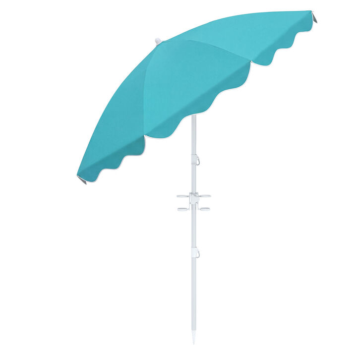 Outdoor 6.5 FT Beach Umbrella UPF 50+ with Sand Anchor for Beach Pool Patio