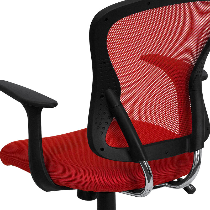 Alfred Mid-Back Dark Gray Mesh Swivel Task Office Chair with Chrome Base and Arms image number 7
