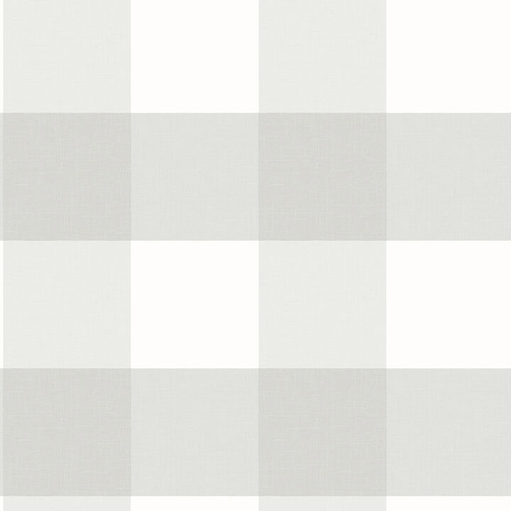 Amos Light Grey Gingham Wallpaper