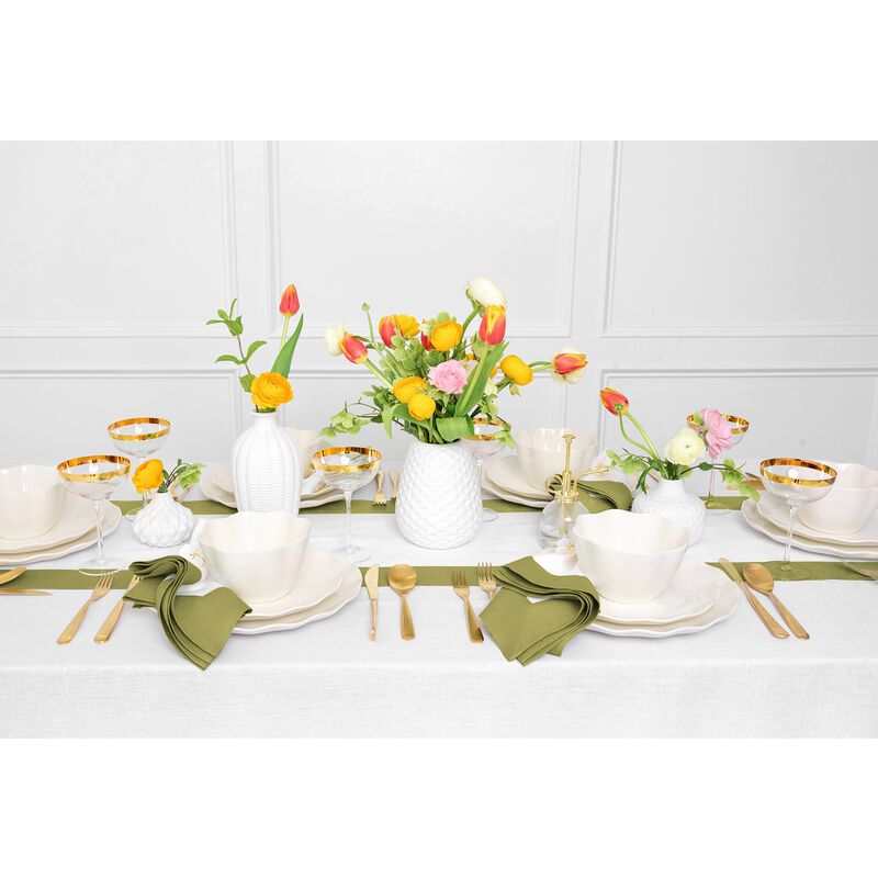 Solino Home Contempo 100% Linen Table Runner &ndash; Handcrafted, Machine Washable, Perfect for Holiday and Everyday Dining