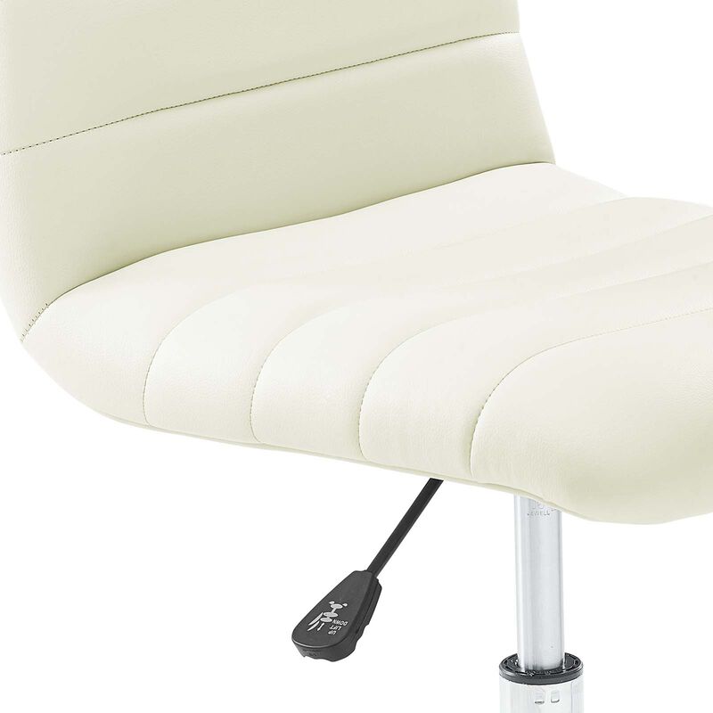 Modway Furniture - Ripple Armless Mid Back Vinyl Office Chair Bright Green image number 5