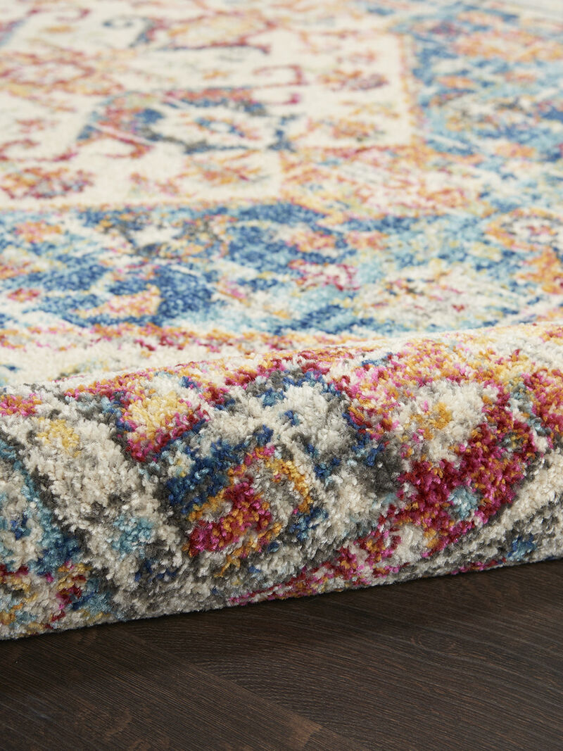 Passion PSN23 Ivory/Light Blue 2'2" x 7'6" Rug image number 4
