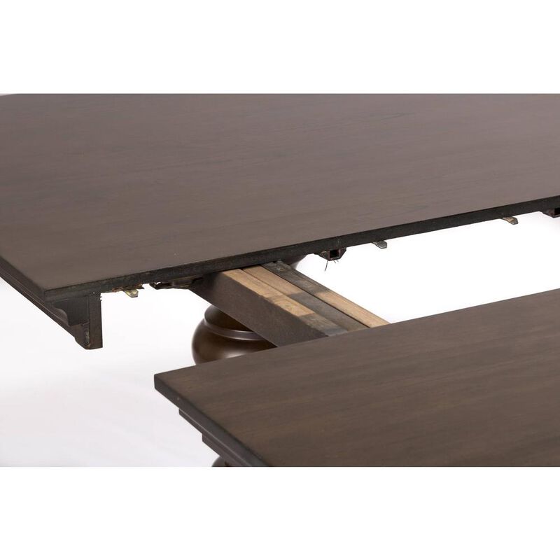Best Quality Furniture 80-100 Extension Dining Table w/Center 20-Inch Leaf, Cappuccino Color