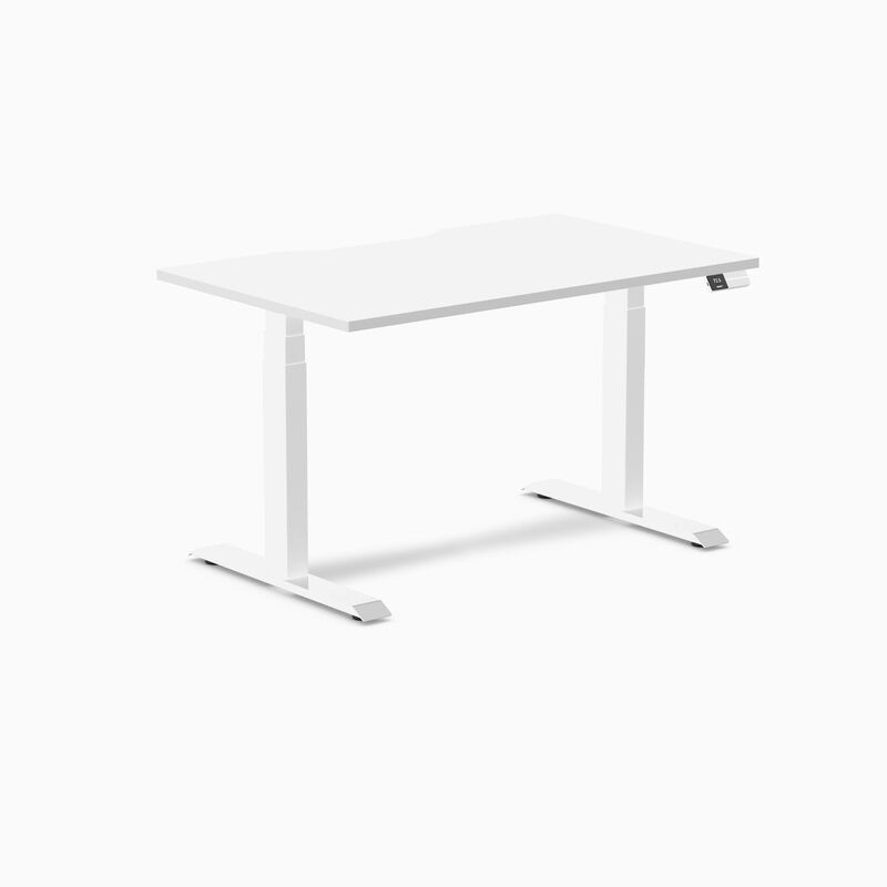 Desky Dual Scalloped Laminate Sit Stand Desk image number 0