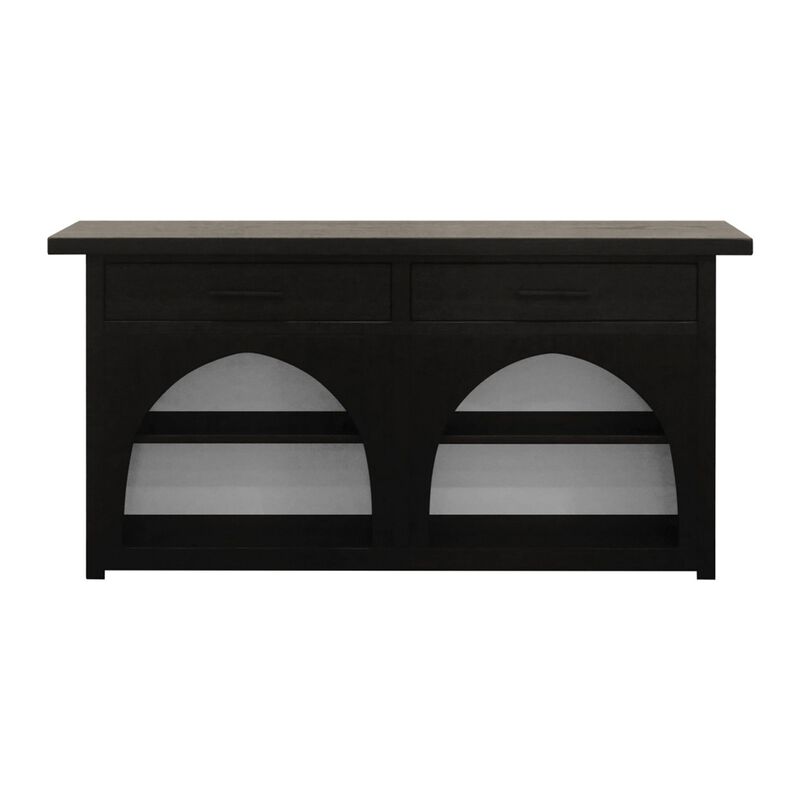 Gracie Mills Forney Versatile Console in Black/Grey
