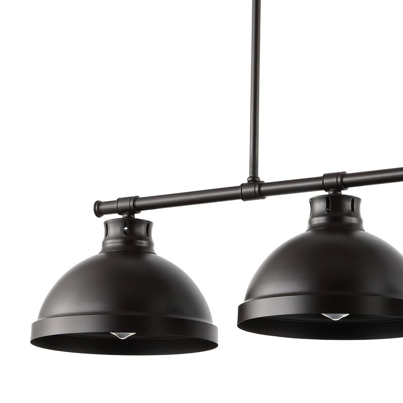 Asher 3-Light Industrial Farmhouse Iron Linear LED Pendant