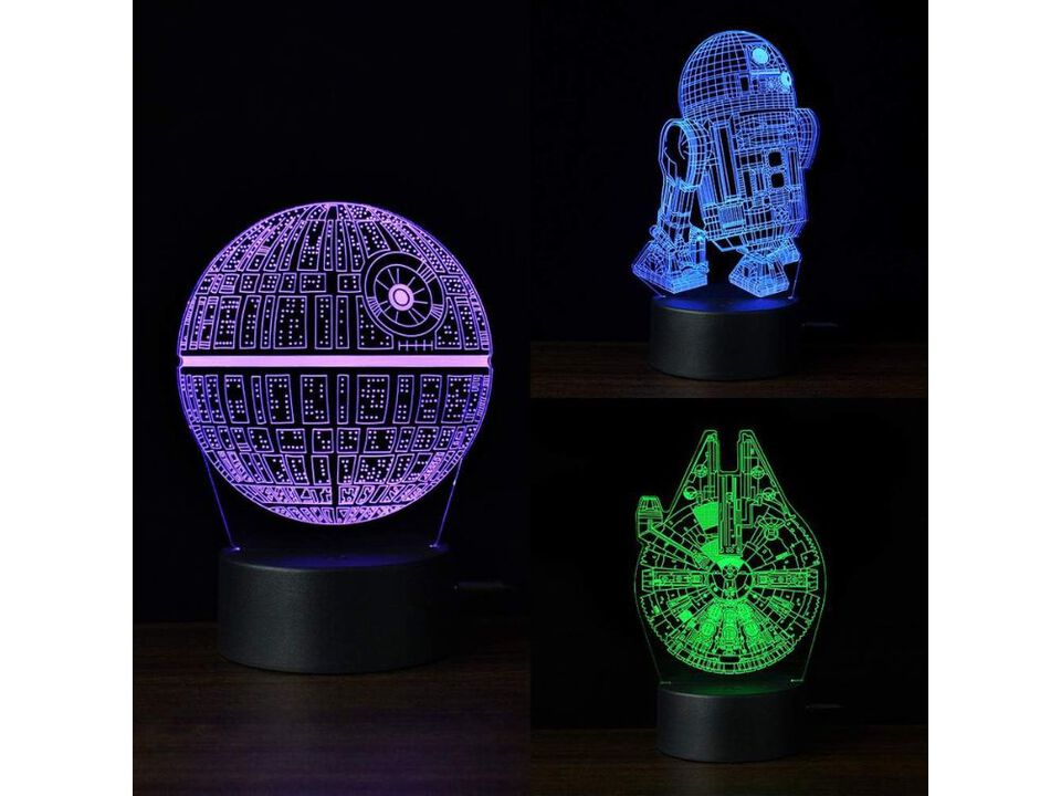 3D Illusion LED Night Light 16 Color Changing Touch Table Lamp USB Decor