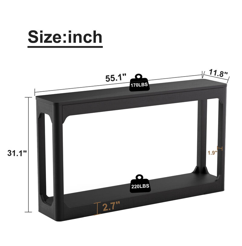 Nulvud wood console table image number 9