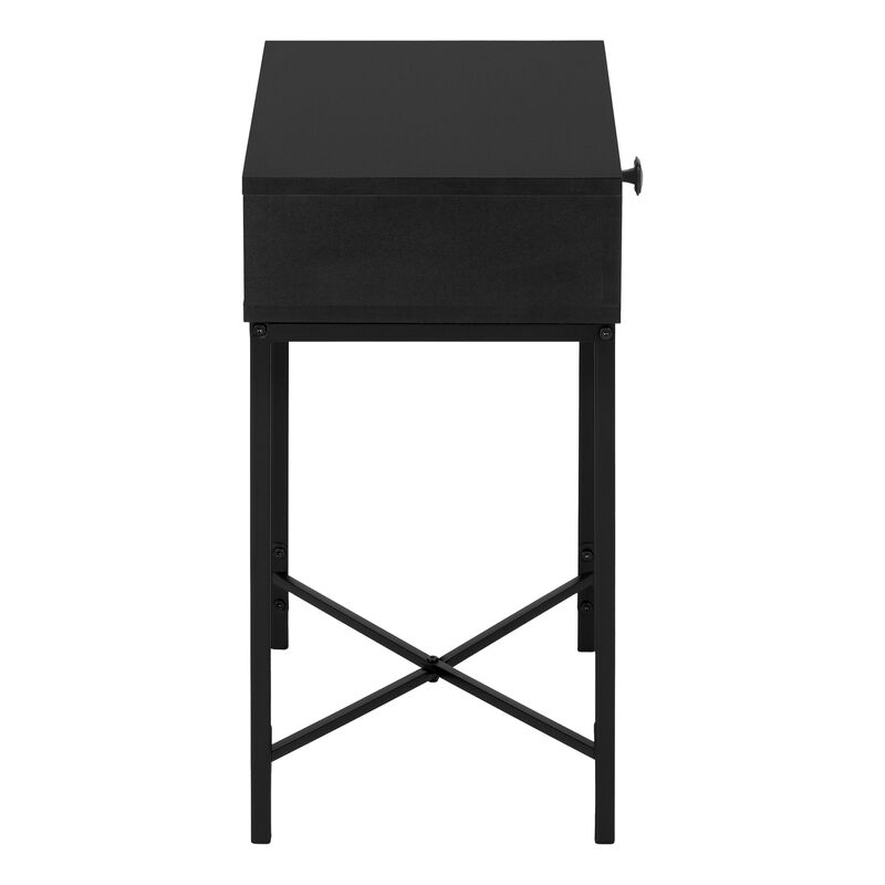 Monarch Specialties I 3542 Accent Table, Side, End, Nightstand, Lamp, Storage Drawer, Living Room, Bedroom, Metal, Laminate, Black, Contemporary, Modern image number 5