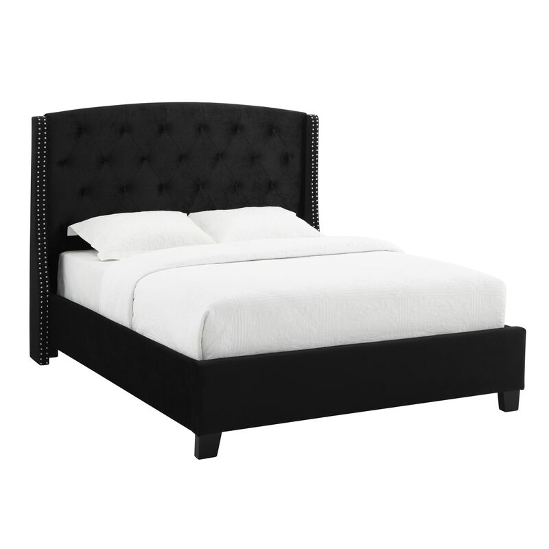 Streamdale Contemporary Black Demiwings Eva Bed image number 0
