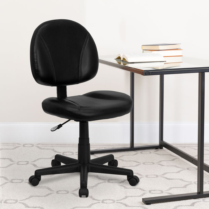 Ronald Mid-Back LeatherSoft Swivel Ergonomic Task Office Chair with Back Depth Adjustment image number 1