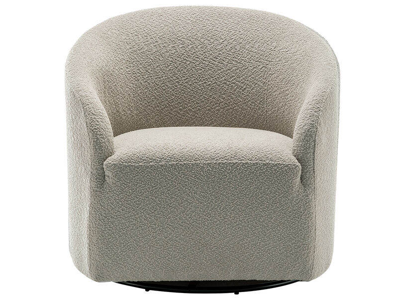 Ashlie Boucle Upholstered&nbsp;Swivel&nbsp;Barrel&nbsp;Armchair image number 0