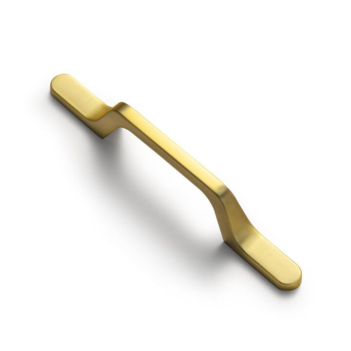 Goo-Ki 6 Pack Brushed Brass Cabinet Handle Drawer Pulls - 3""(76mm) c-c Modern Bar Handles Pull Kitchen Cabinet Hardware for Dre