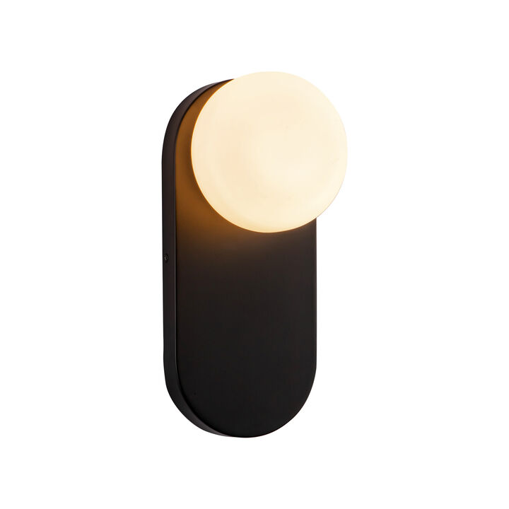 Ariel 12-in Socket Damp-Rated Wall/Vanity Light