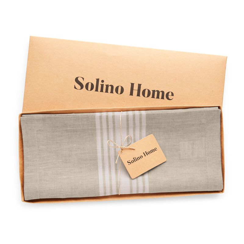 Solino Home 100% Pure Linen Table Runner - Farmhouse