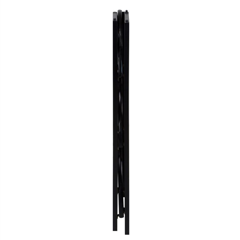 4-Shelf Corner Folding Bookcase-Black