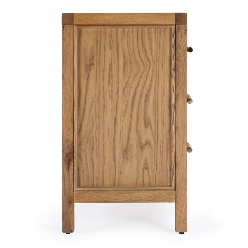 Butler Specialty Mesa Cane and Solid Wood  3 Drawer Chest, Natural