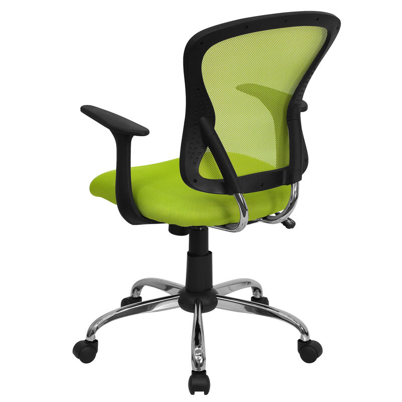 Alfred Mid-Back Dark Gray Mesh Swivel Task Office Chair with Chrome Base and Arms image number 6