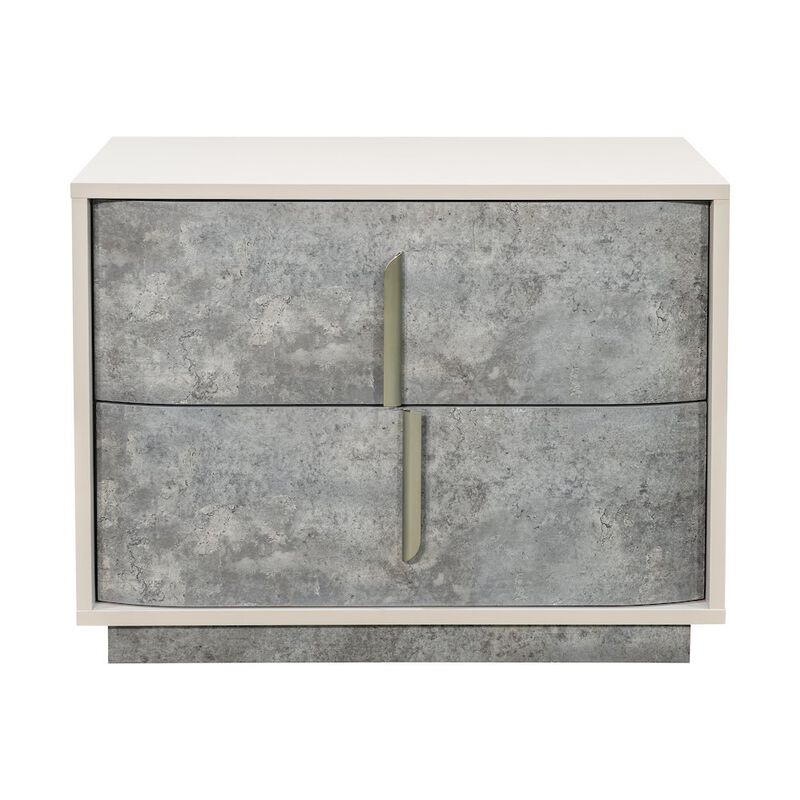 Michael Amini Pavira 2-Drawer Nightstand - Stone image number 3