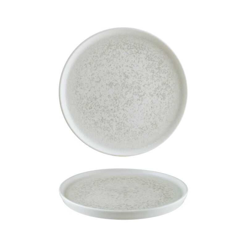 Luna dia.11" Round White Porcelain Plate