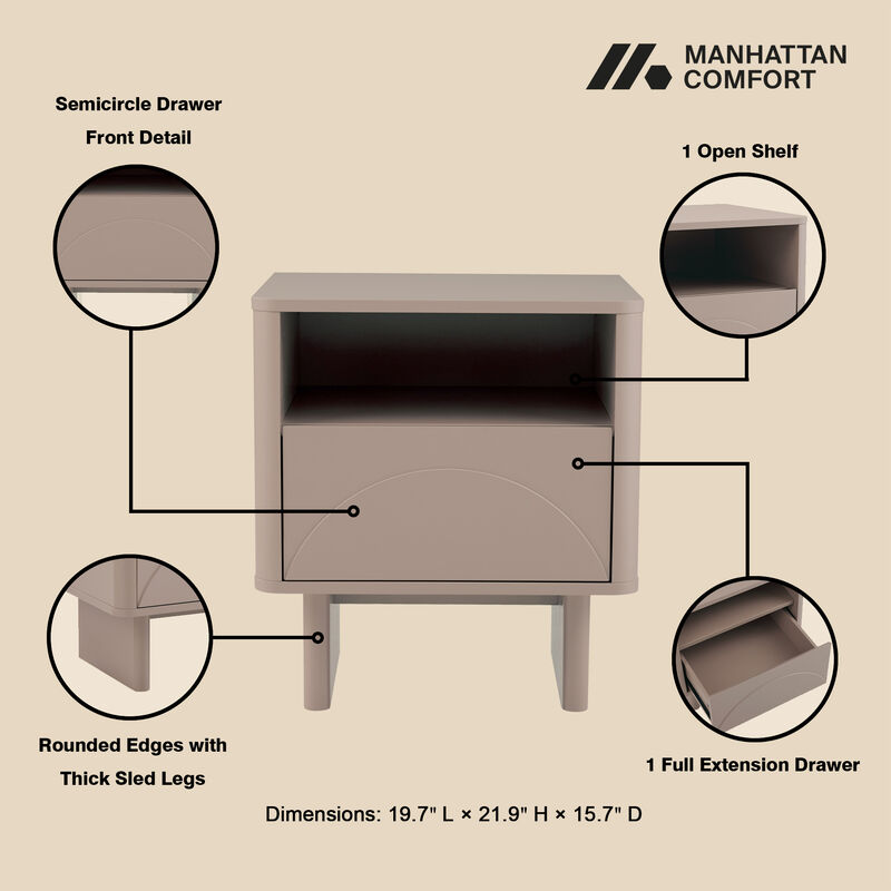 Ella Brown Nightstand