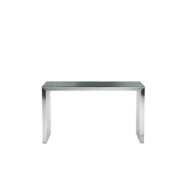 Pangea Home Vlad Console Brushed Metal