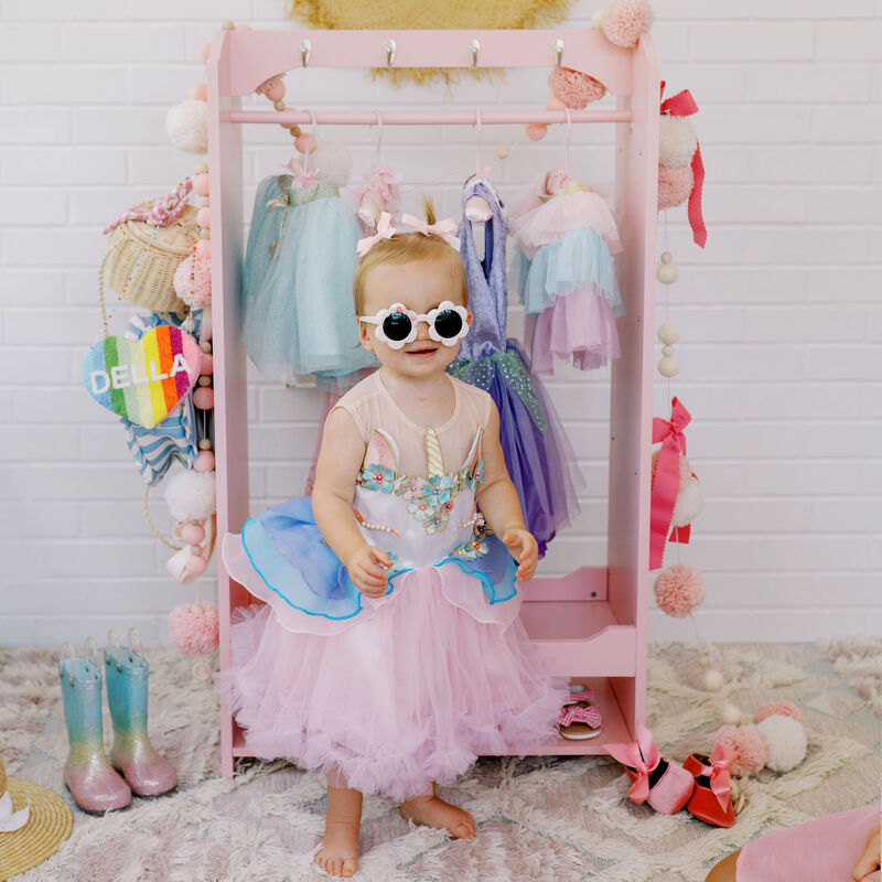 Little Princess Bella Open Armoire with Full Length Mirror, Pink image number 4