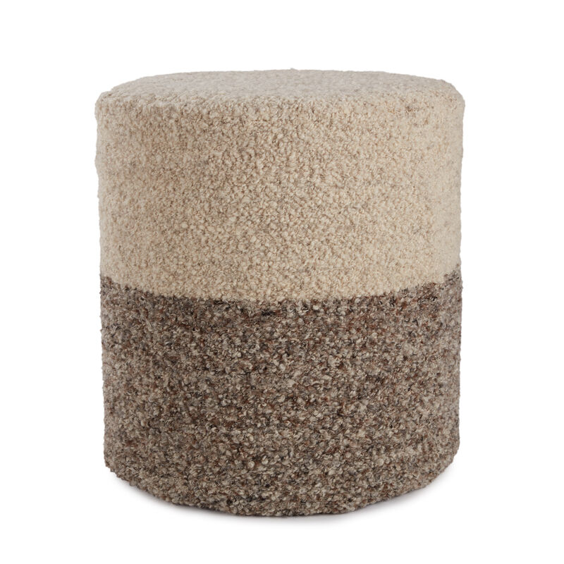 FOLKE POUF CYL Oatmeal