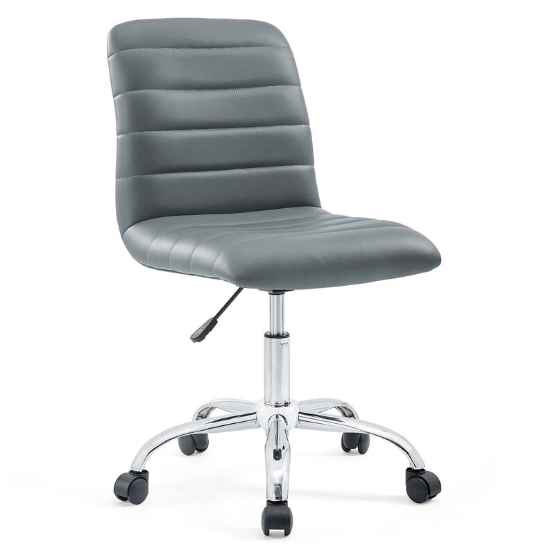 Modway Furniture - Ripple Armless Mid Back Vinyl Office Chair Bright Green image number 2