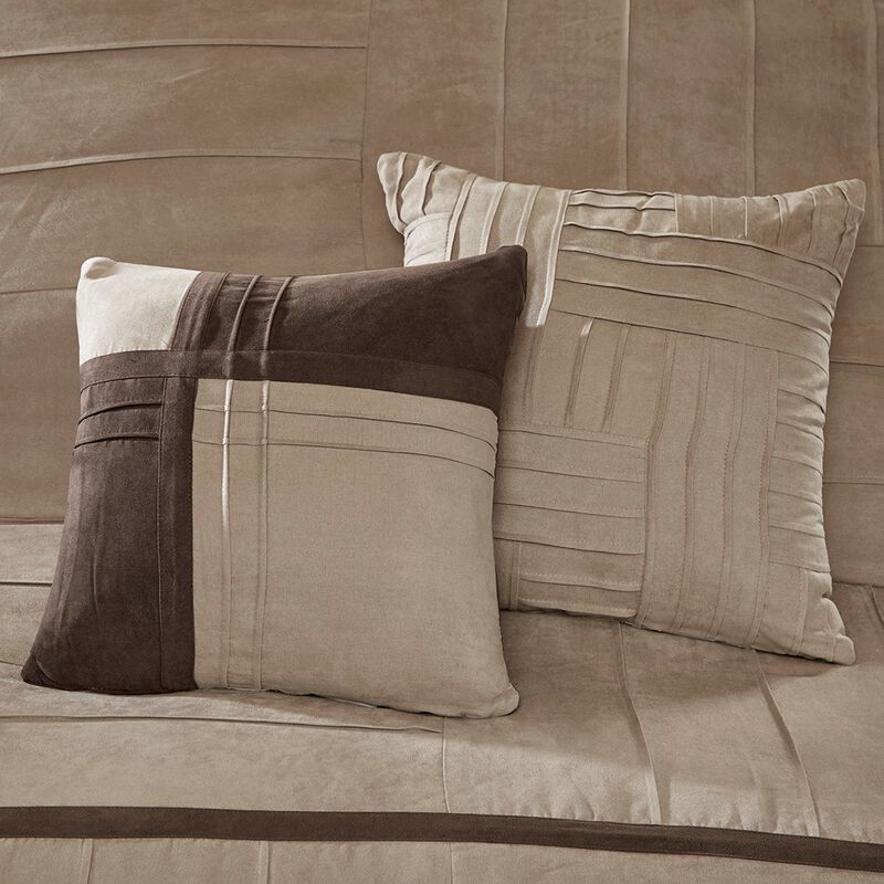 Gracie Mills Beatriz 7-Piece Microsuede Comforter Set