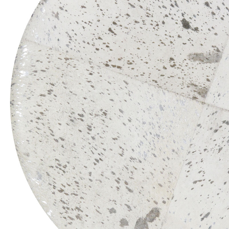 Safari Steel Cowhide Ottoman image number 3