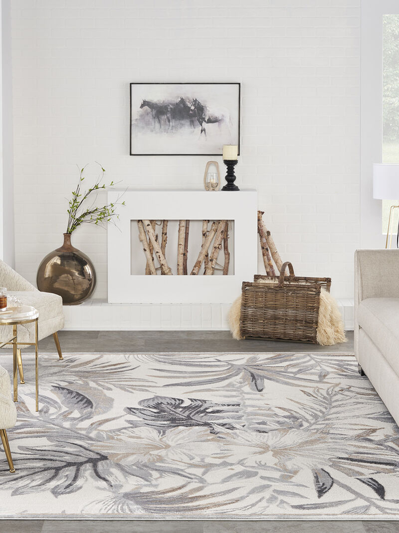 Seaside SDS02 Ivory/Gray 7'10" x 9'10" Rug