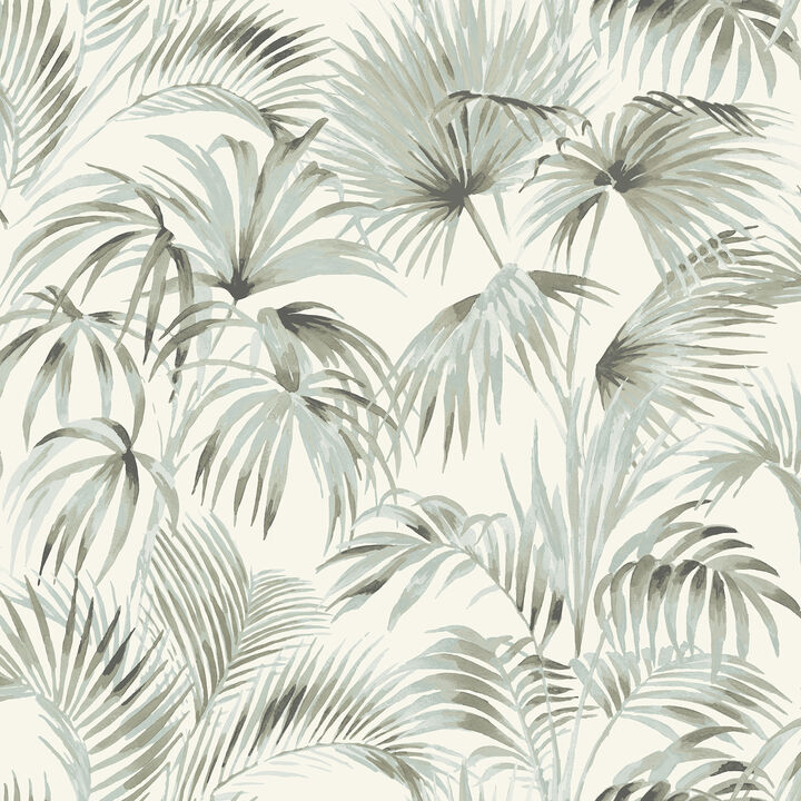 Manaus Aqua Palm Frond Wallpaper