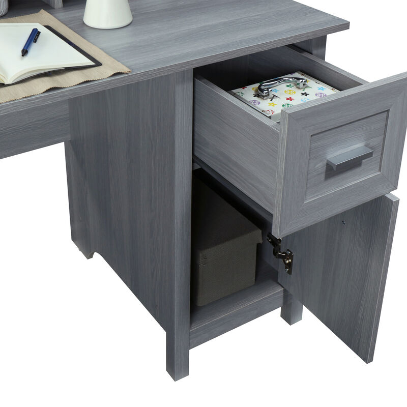 Classic Office Desk with Storage, Grey image number 6
