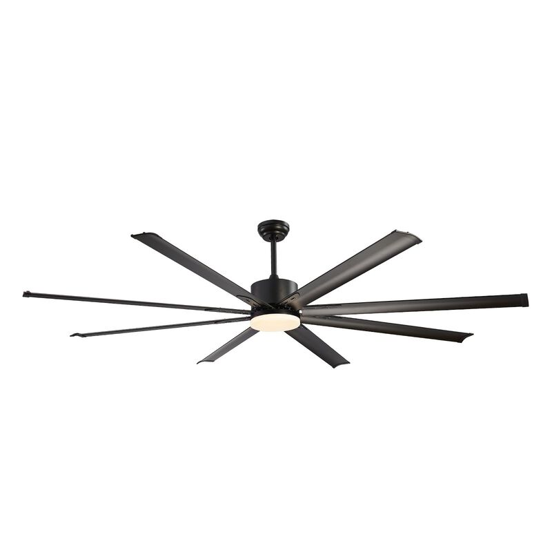 84 Inch Low Profile Ceiling Fan with LED Light and Remote 6 Speeds image number 0