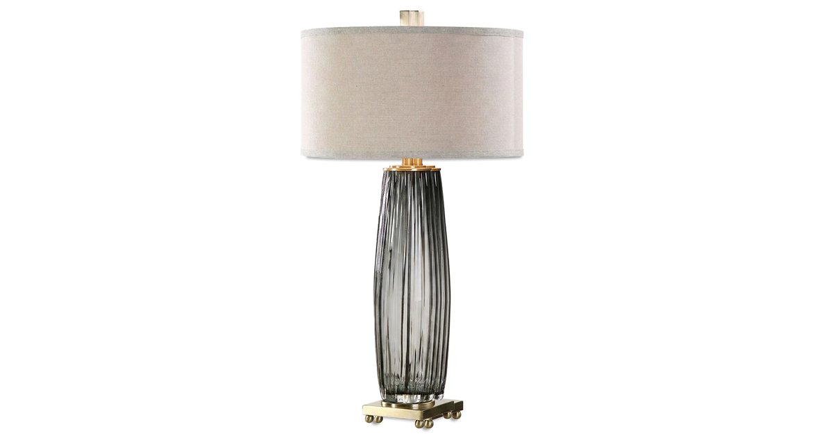 Uttermost Vilminore Gray Glass Table Lamp