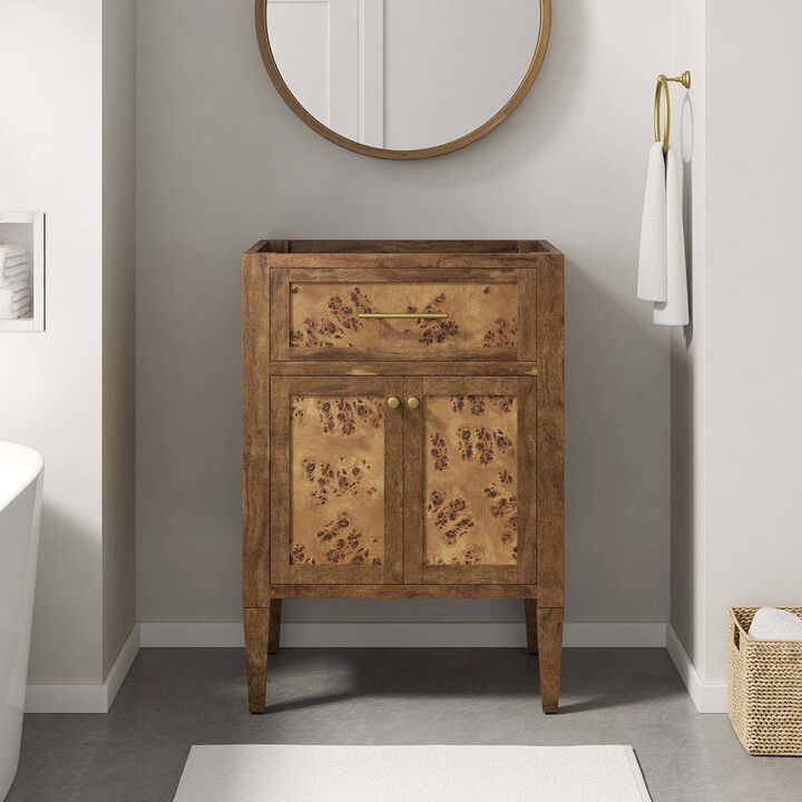 Modway Elysian 24 Wood Bathroom Vanity Cabinet (Sink Basin Not Included)