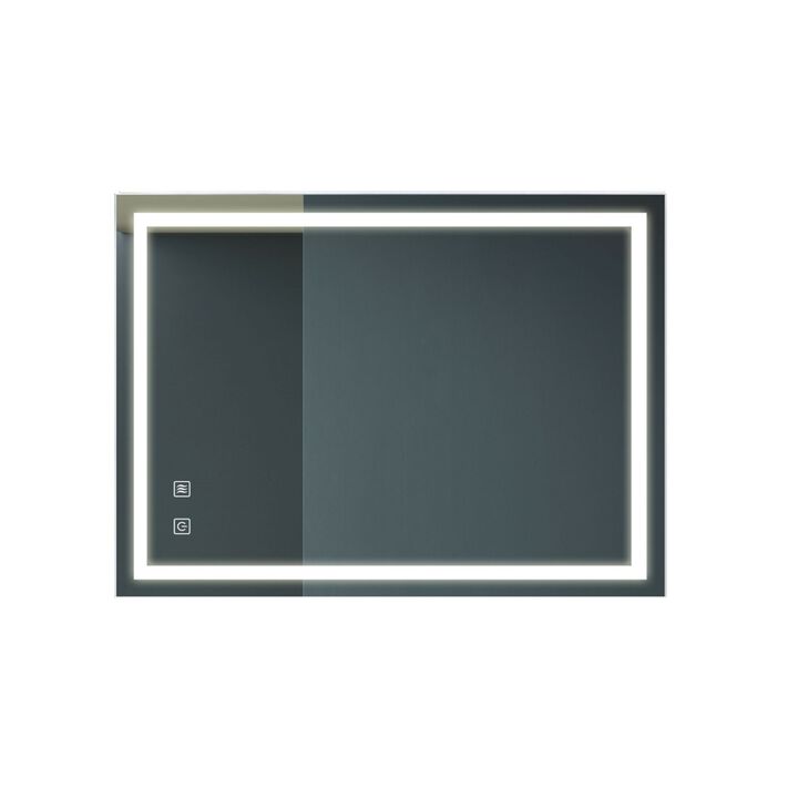 ELEMENT ACE 32x24 Inch Bathroom LED Vanity Mirror with Dimmable Touch and Anti-Fog Technology