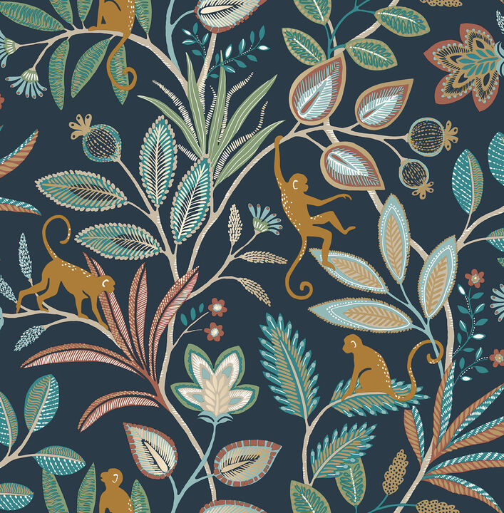 Kenzo Navy Monkey Walk Wallpaper