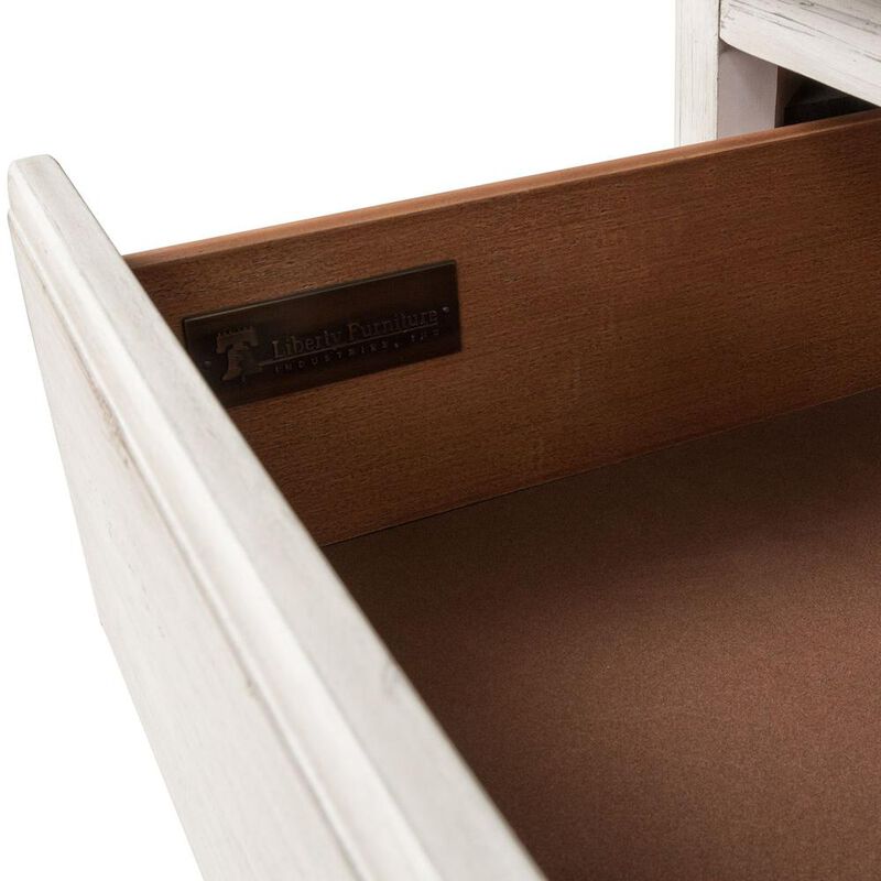 Liberty Furniture Farmhouse Reimagined 8 Drawer Dresser in Antique White w/ Chestnut Top image number 4