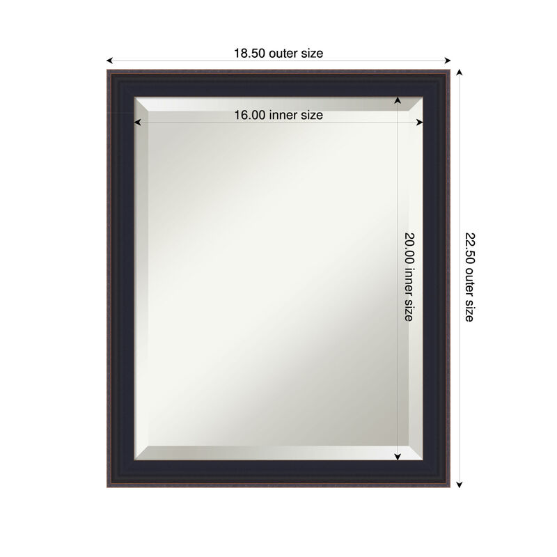 Havana Black Bronze Beveled Framed Wall Mirror image number 4