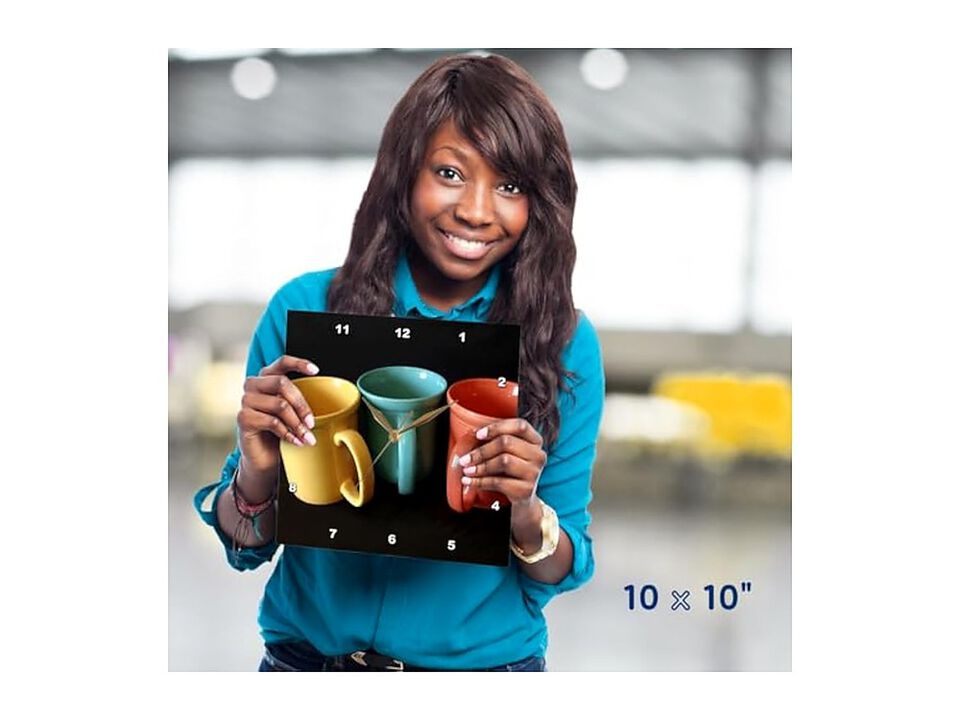 Coffee Tea Wall Clock 10 Inch Home Decor