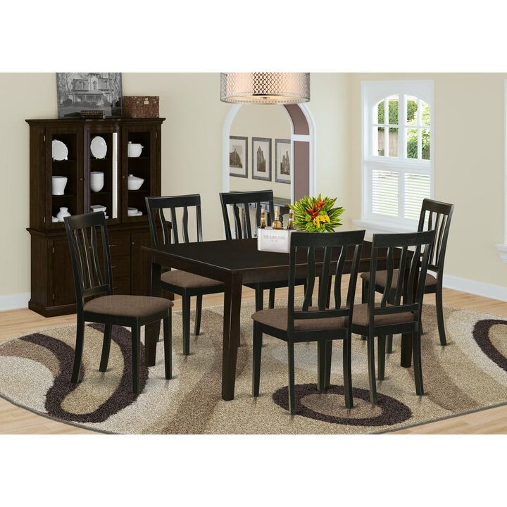 7 PC Dining room set for 6-Dining Table and 6 Dining Chairs