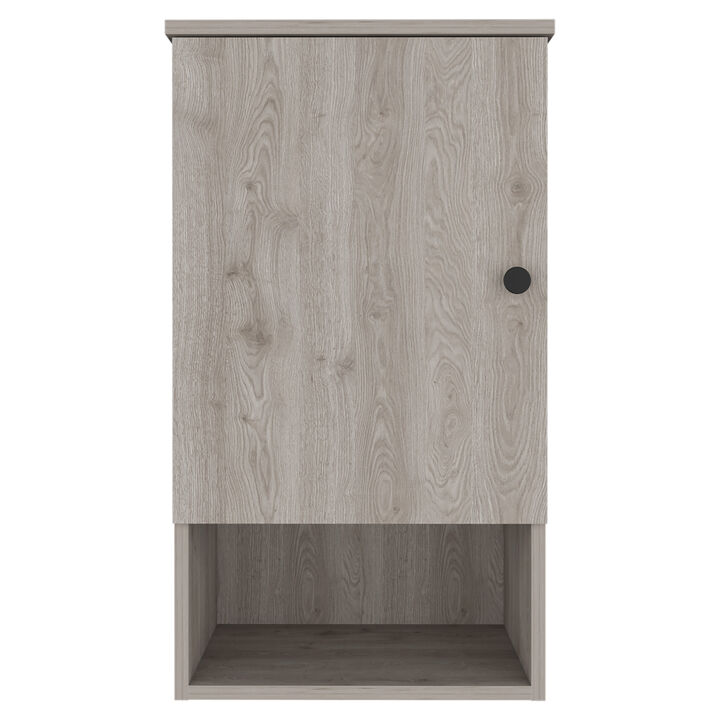 DEPOT E-SHOP Cottonwood Medicine Single Door Cabinet, Three Shelves, Light Gray
