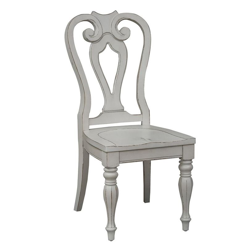 Liberty Furniture Magnolia Manor Splat Back Side Chair (RTA)-Set of 2 in Antique White image number 0