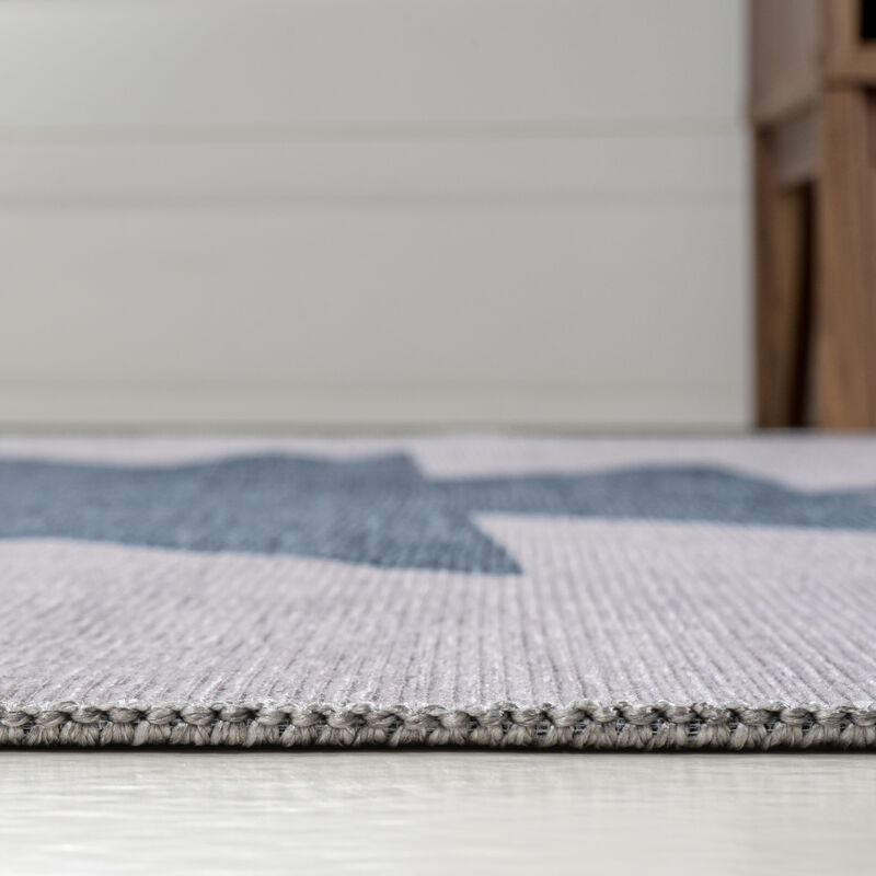 Chayton Minimalist Geometric Machine-Washable Area Rug