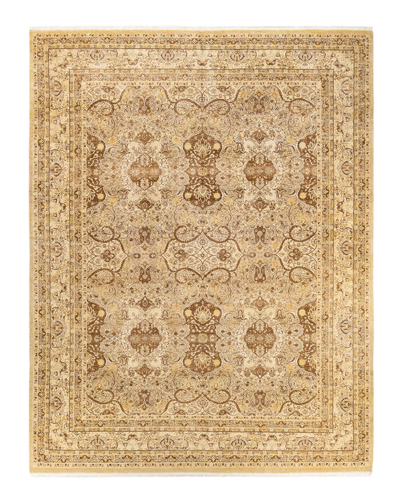 Mogul, One-of-a-Kind Hand-Knotted Area Rug  - Yellow,  9' 3" x 11' 10"