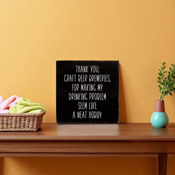 Funny Craft Beer Quote Wooden Sign Bar Pub Man Cave Wall Decor