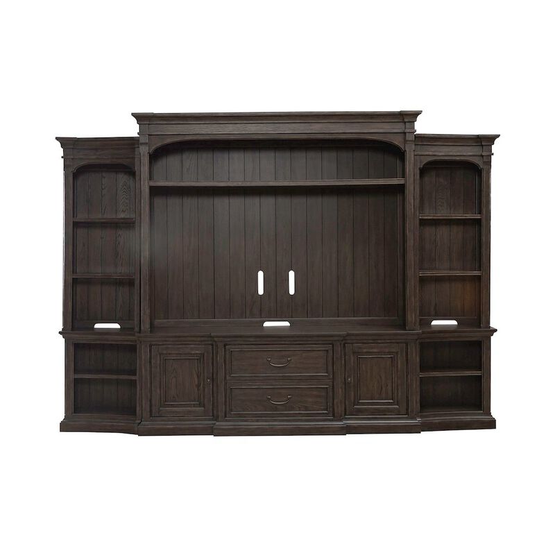 Liberty Furniture Paradise Valley Entertainment Center with Piers for Living Room - Saddle Brown image number 0